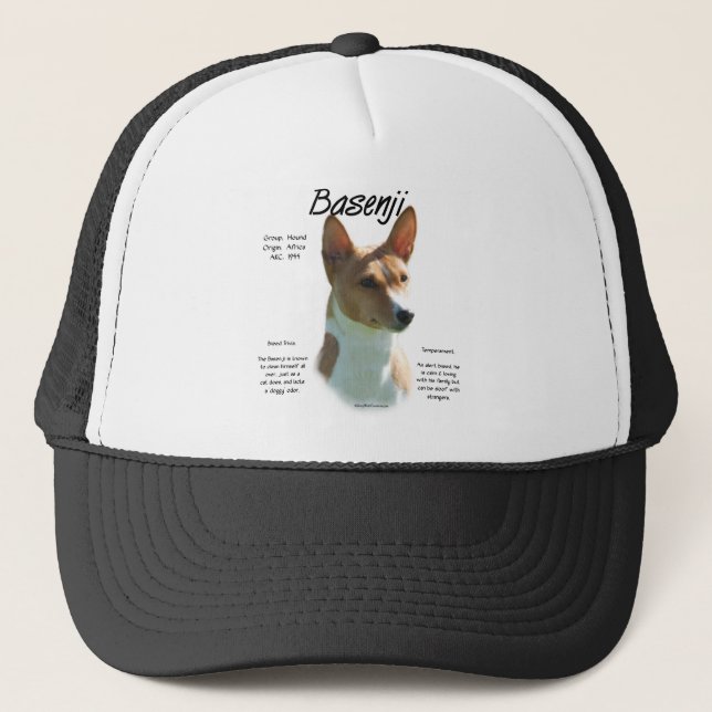 Boné Design de História de Chestnut Basenji, Tudo sobre (Frente)