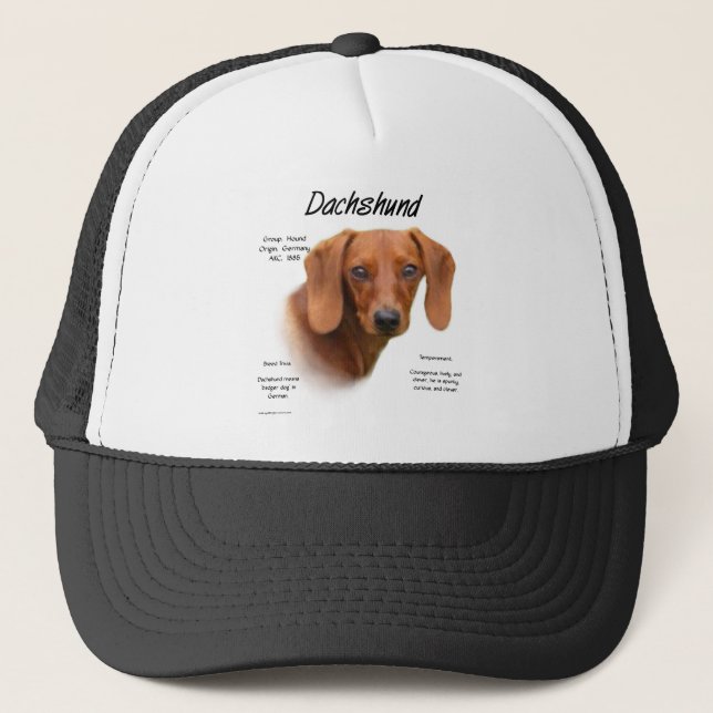 Boné Design de História do Dachshund (suave) (Frente)