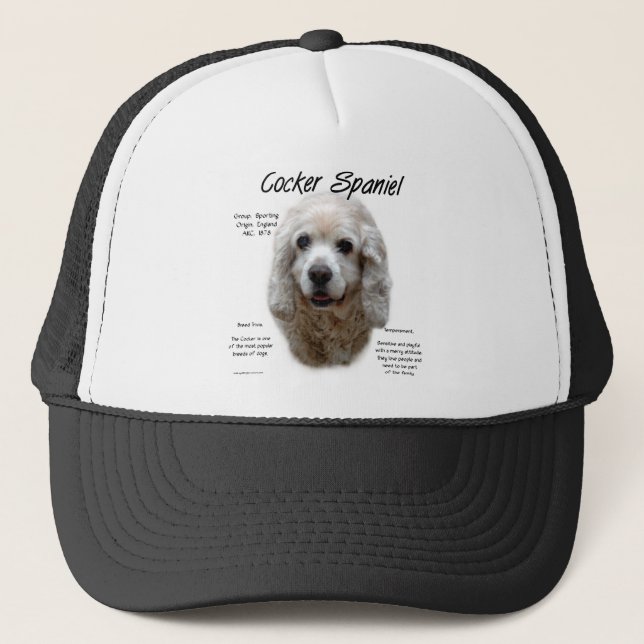 Boné Design de Histórico do Cocker Spaniel (buff) (Frente)