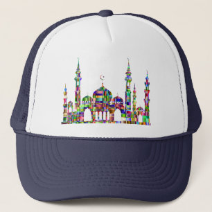 Boné design de mesquita de prisma colorida