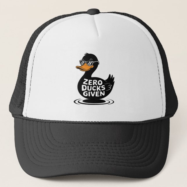 Boné Design de Pato Divertido e Legal - Zero Patos Dado (Frente)