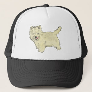 Boné Design de pintura artística de cachorro West Highl