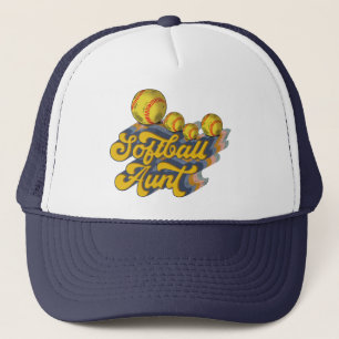 Boné Design de sublimação da tia de softball retrô,