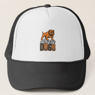 Boné Design de Tipografia Bulldog Vintage Angry Dogs_1