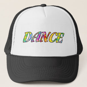 Boné Design de Tipografia Colorida Rainbow Dance