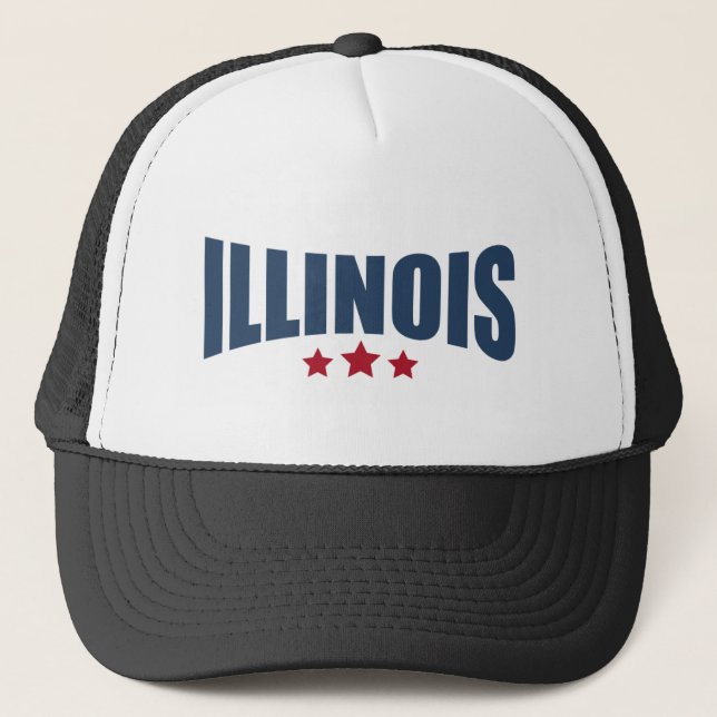 Boné Design de três estrelas de Illinois (Frente)