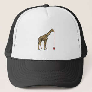 Boné Design de Vetor de Canudo de Bebida de Girafa Vint