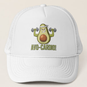 Boné Design Divertido de Fitness de Abacate Avo-Cardio