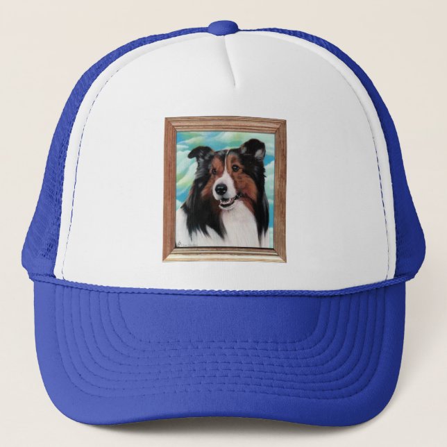 Boné Design do chapéu da pintura de Sheltie (Frente)