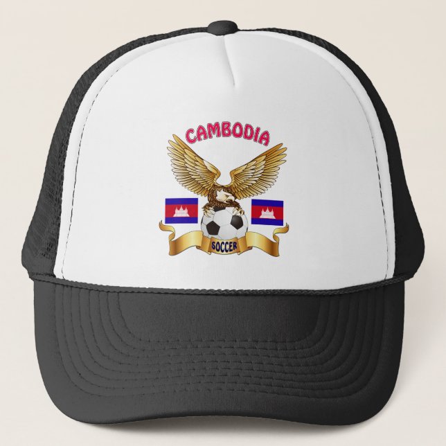 Boné Design do futebol de Combodia (Frente)