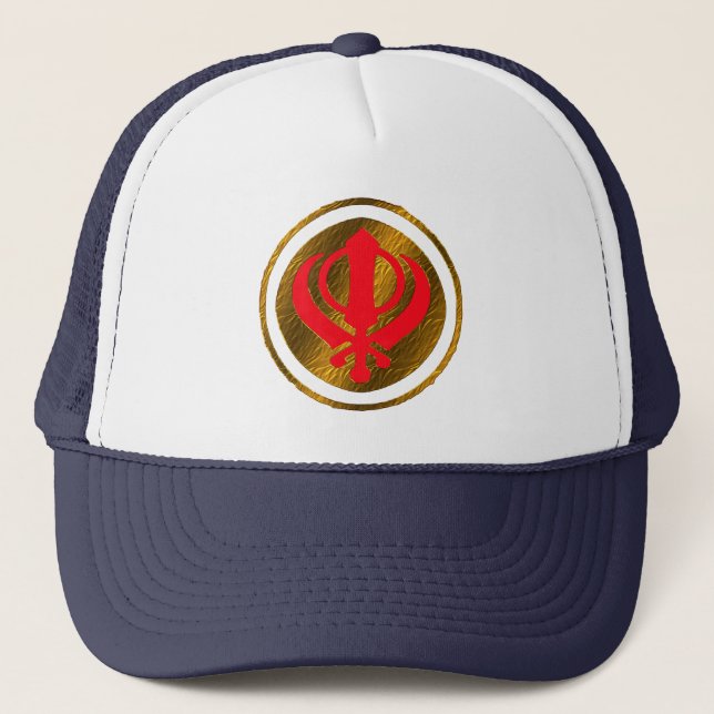 Boné design do retângulo sikh khanda (Frente)