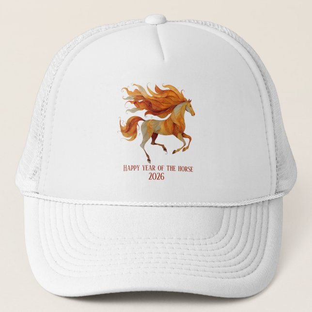 Boné Design Feliz Ano do Cavalo 2026 (Frente)