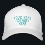 Boné Design Os Seus Próprios Chapéus De Texto Baseball<br><div class="desc">Design os seus próprios chapéus personalizados bordados com as suas cores, texto e fontes Promocional Bonés de basebol pessoal ou modelar - Adicione o seu texto - Nome - Empresa / Número / Carta / Slogan - Etiqueta / ou Sítio Web, Telefone, Correio Eletrônico, Manipulador de Mídia Social, Endereço, Logotipo...</div>