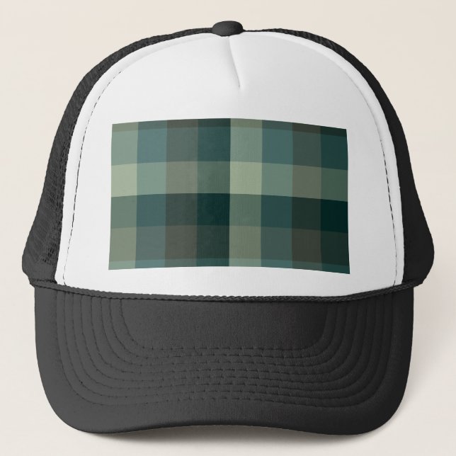 Boné Design Xadrez Gingham Verde  (Frente)