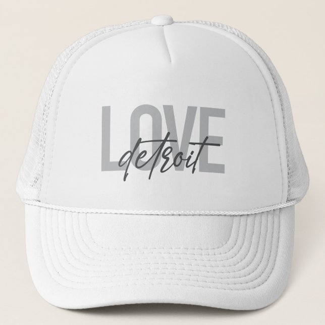 Boné Detroit de amor moderno, simples, legal, design ur (Frente)