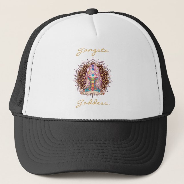 Boné Deusa Swag ~ Gangsta Goddess™ Trucker Hat (Frente)