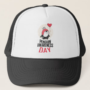 Boné Dia da consciência do pinguim - dia da apreciaç