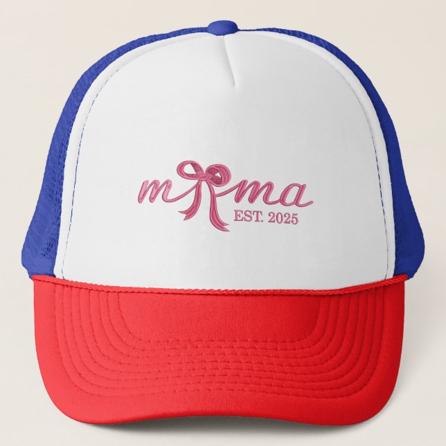 Boné Dia da Mãe do Arco Rosa Quente Est 2025 (Frente)
