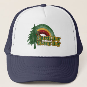 Boné Dia da Terra Todos Os Dias, Retro Arco-Íris
