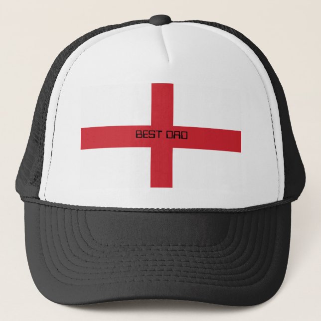 Boné Dia de os pais, Inglaterra Flag Best Pai (Frente)