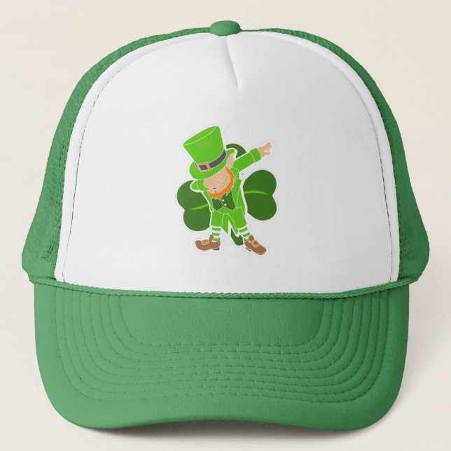 Boné Dia de São Patrício de Dança de Dab Leprechaun (Frente)