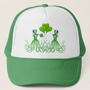 Boné Dia de São Patrício de polvos irlandeses engraçado
