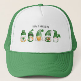 Boné Dia de São Patrício Gnomos Trucker Hat