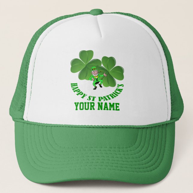 Boné Dia de São Patrício Irlandês Personalizado (Frente)