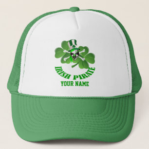 Boné Dia de São Patrício pirata irlandês personalizado