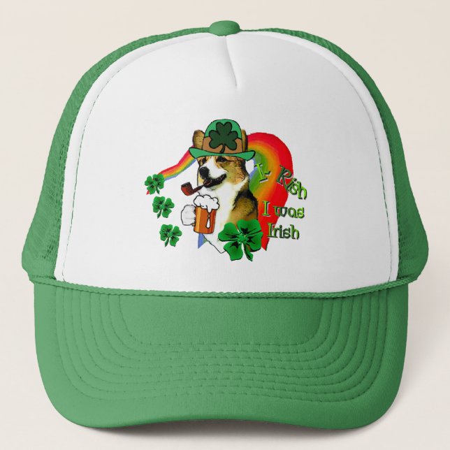Boné Dia de São Patrício Welsh Corgi (Frente)
