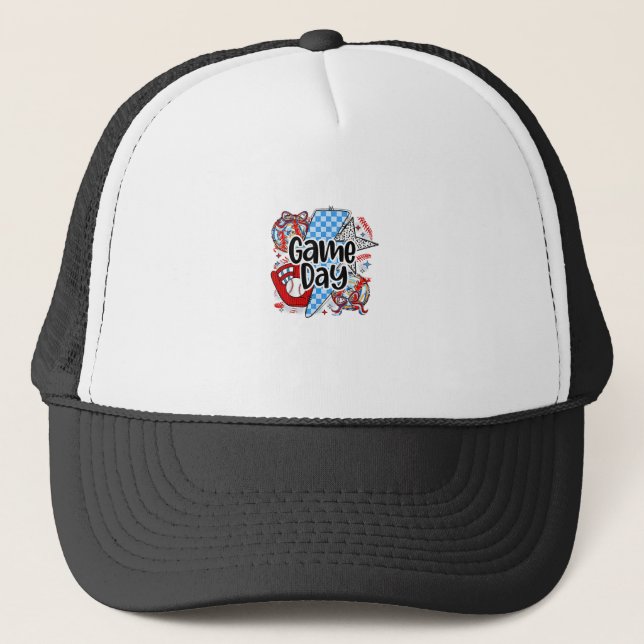 Boné Dia do Jogo de Baseball Retrocede Esta É A Estação (Frente)