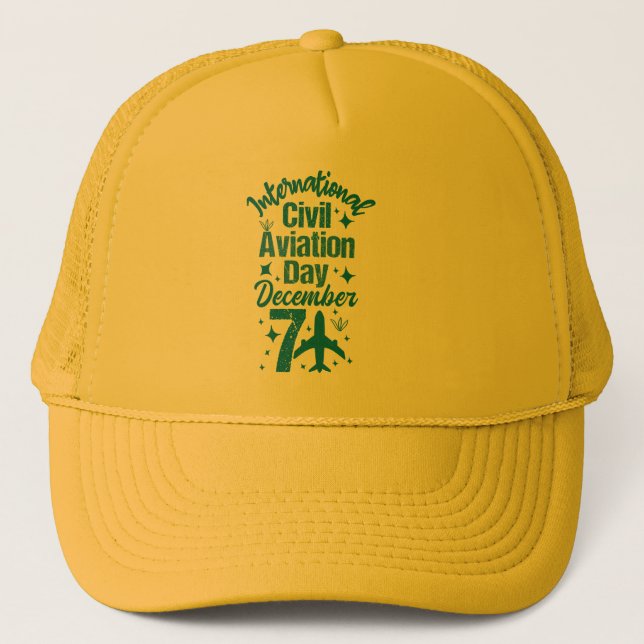 Boné Dia Internacional da Aviação Civil 7 de dezembro (Frente)
