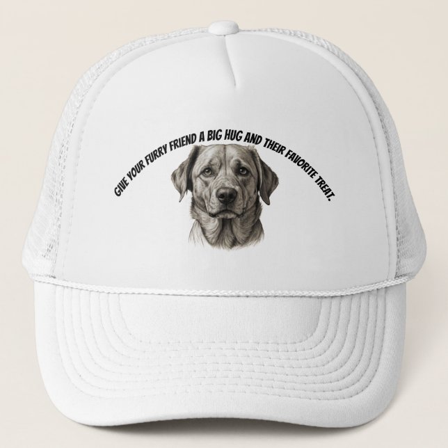 Boné Dia Nacional de Apreciação do Cão | Gorros para am (Frente)