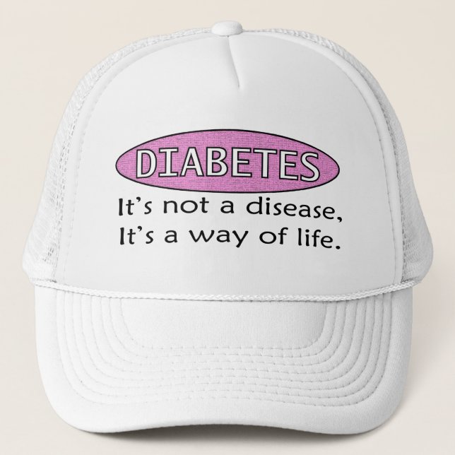 Boné Diabetes: Não é uma doença, é um modo de vida. (Frente)