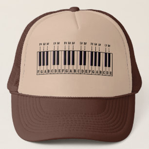 Boné Diagrama do teclado de piano