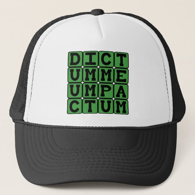 Boné Dictum Meum Pactum, Minha Palavra é Compromisso (Frente)