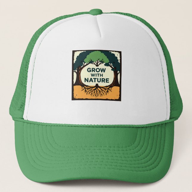 Boné Digital Illustration of Stylized Tree with Roots a (Frente)
