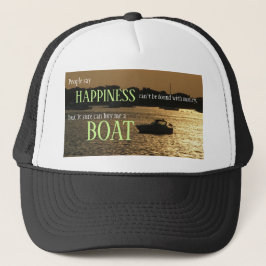 Boné Dinheiro não pode Comprar o barco da felicidade no