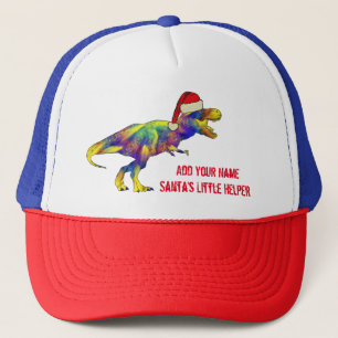Boné Dinosauro de Natal Citação Engraçada do Papai Noel