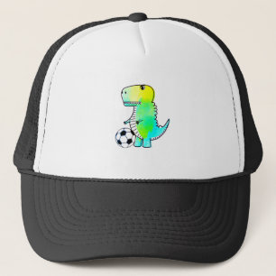 Boné Dinossauro Gelado Adora Futebol Aquarela
