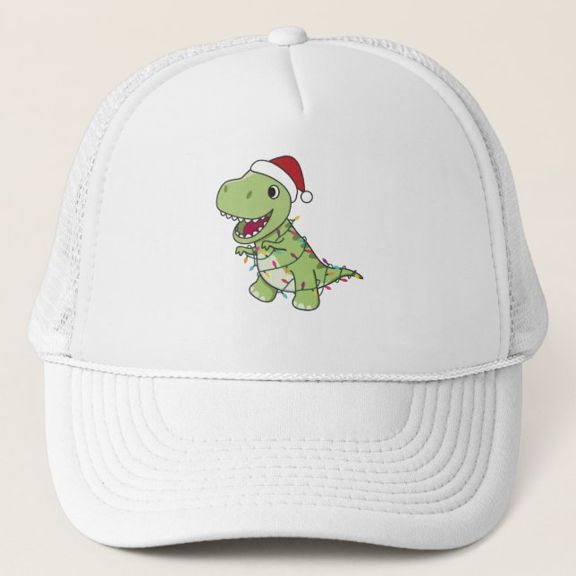 Boné Dinossauro Natal Neve Inverno T-Rex Dino (Frente)