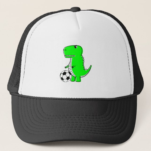 Boné Dinossauro Verde Adora Futebol (Frente)
