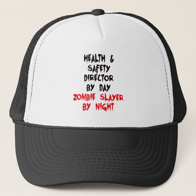 Boné Diretor de Segurança e Saúde da Zombie Slayer (Frente)