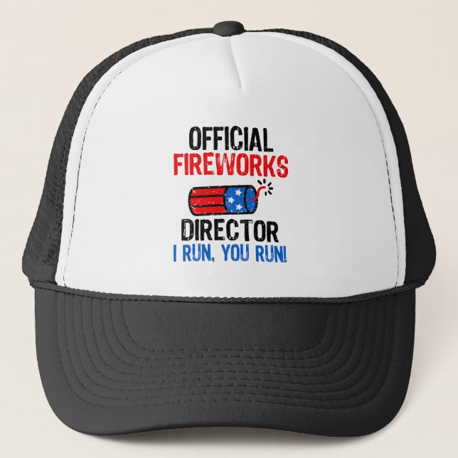 Boné Diretor Oficial de Fogos de Artifício Funny 4 de j (Frente)