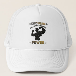 Boné Discipline Power Vintage Gym Motivational Workout 