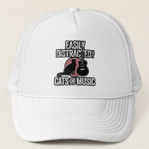 Boné Distração fácil de gatos e música