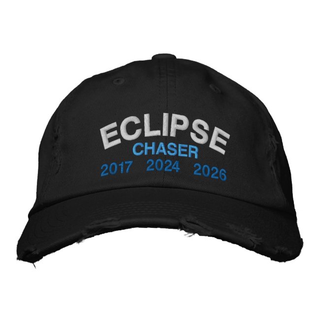 Boné Dito Oficial de Caça ao Eclipse Preto (Frente)