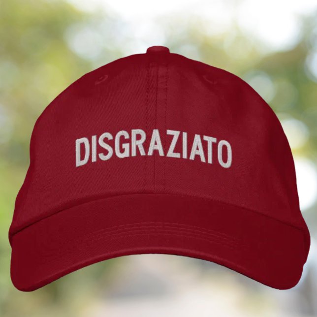 Boné Dito sem Graça Dito Siciliano Italiano Engraçado (Disgraziato Embroidered Baseball Cap - Funny Sicilian Italian heritage gift)