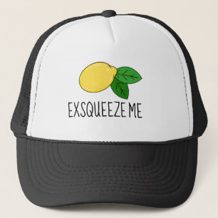Boné Diversão do chapéu "Exsqueeze Me" com Design Lemon