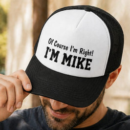 Boné Divertido Personalizado Mike Nome Claro Que Estou 
